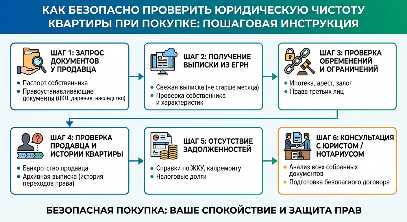 Как безопасно проверить юридическую чистоту квартиры при покупке: пошаговая инструкция для покупателей